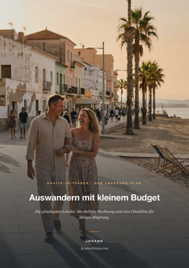 Titelseite: Auswandern mit kleinem Budget